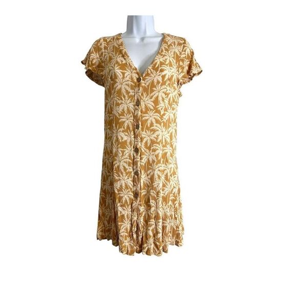 Women’s ROXY PALM Trees Mini Dress Size SMALL - Picture 1 of 7